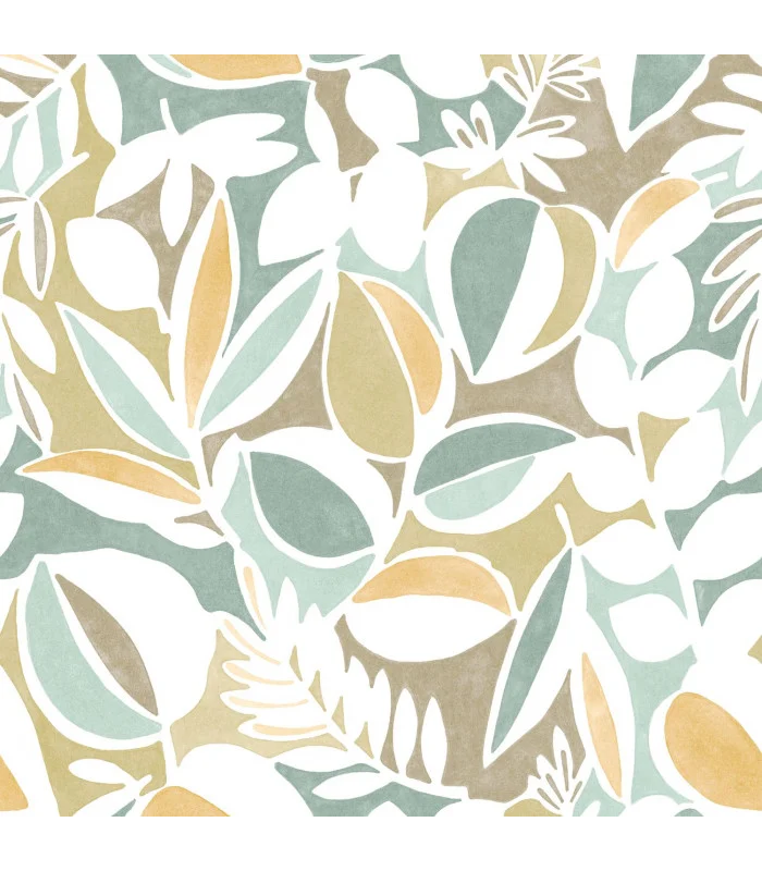 Papier peint Panoramique PLACE DES LICES BLEU-OLIVE, format L - Collection Échappée Belle - CASADECO - Réf.ECHA89883718