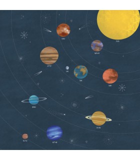 Panoramique LE MONDE DES PLANETES BLEU NUIT S 250x250 - Collection LES MINIS MONDES - CASELIO - Réf. MNM105797606