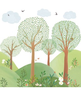 Panoramique LE MONDE DE LA FORET VERT S 250x250 - Collection LES MINIS MONDES - CASELIO - Réf. MNM105803206