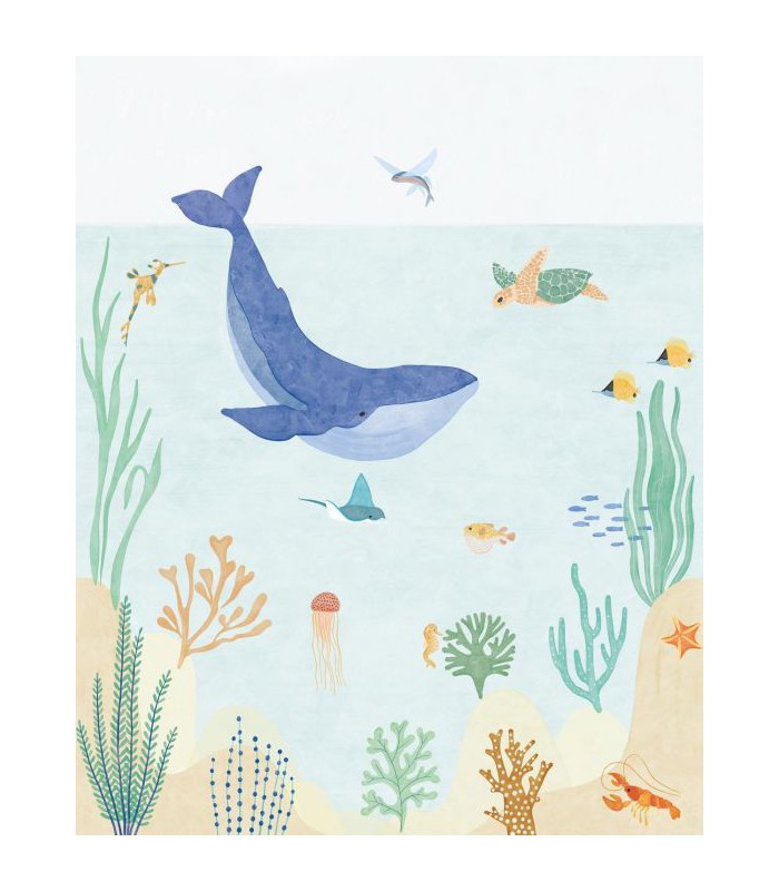 Panoramique LE MONDE DE LA MER MULTICOULEURS L 250x310 - Collection LES MINIS MONDES - CASELIO - Réf. MNM105666002