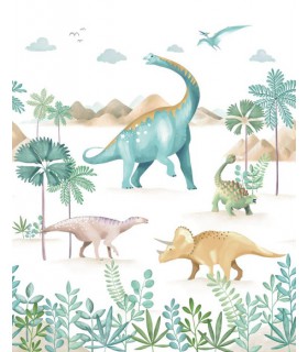 Panoramique LE MONDE DES DINOSAURES VERT L 250x310 - Collection LES MINIS MONDES - CASELIO - Réf. MNM105774502