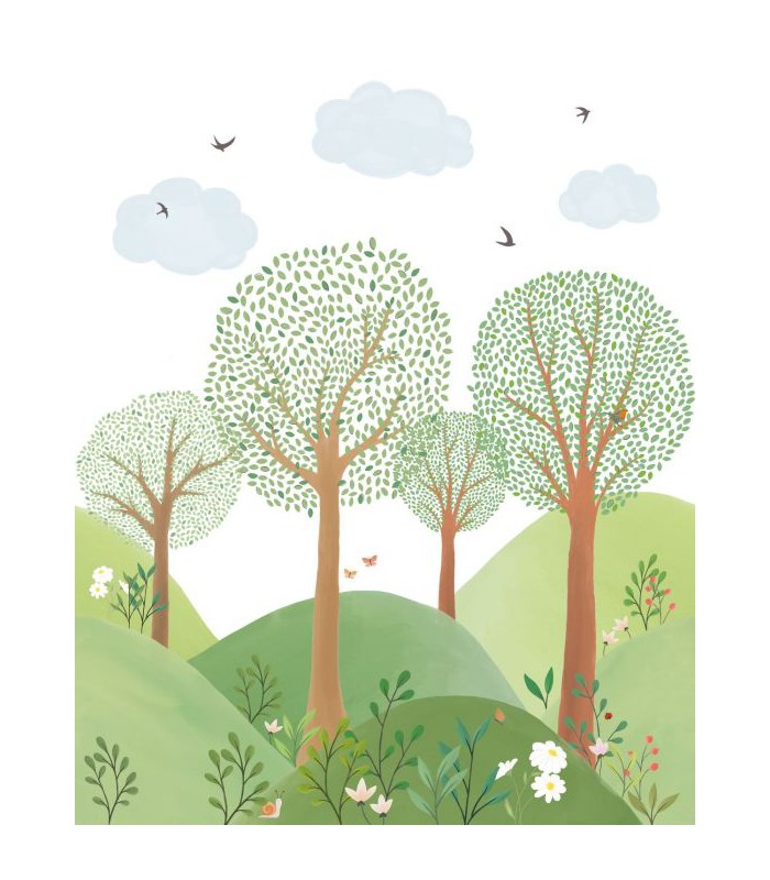 Panoramique LE MONDE DE LA FORET VERT L 250x310 - Collection LES MINIS MONDES - CASELIO - Réf. MNM105803202