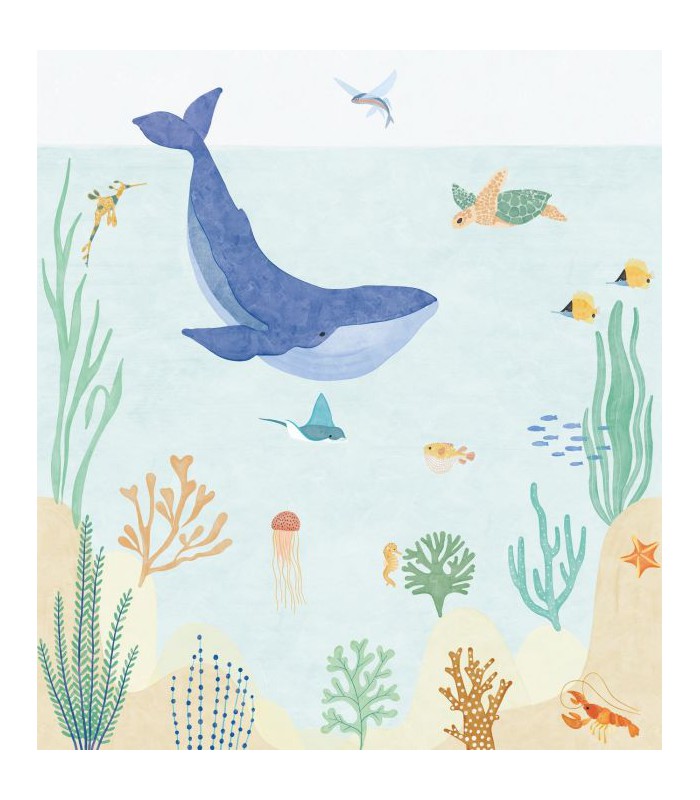 Panoramique LE MONDE DE LA MER MULTICOULEURS M 250x280 - Collection LES MINIS MONDES - CASELIO - Réf. MNM105666001