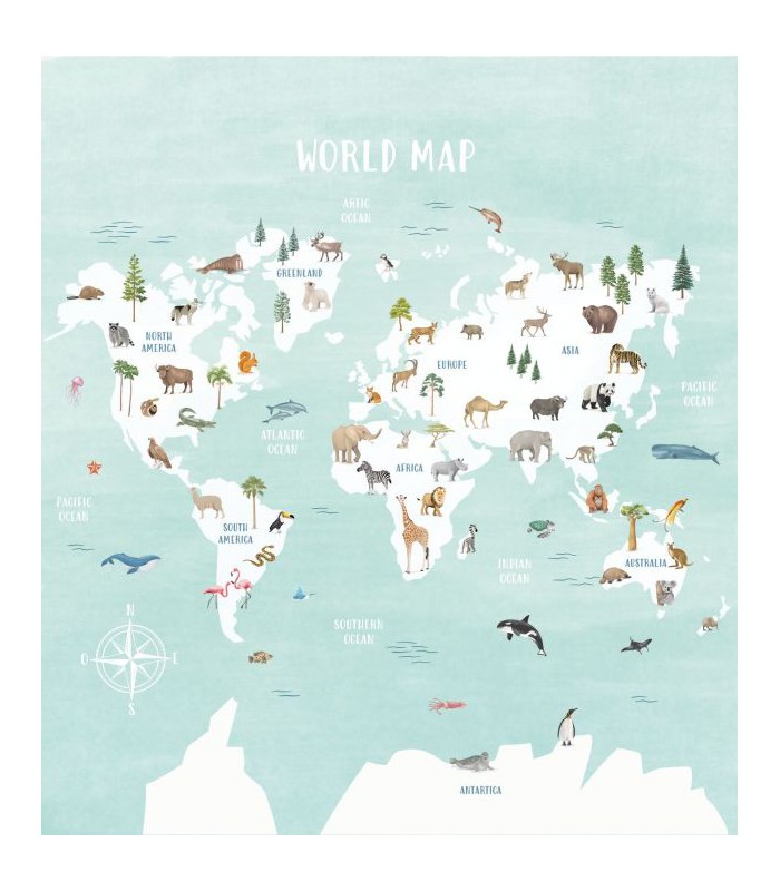 Panoramique DECOUVRIR LE MONDE MULTICOULEURS M 250x280 - Collection LES MINIS MONDES - CASELIO - Réf. MNM105766301