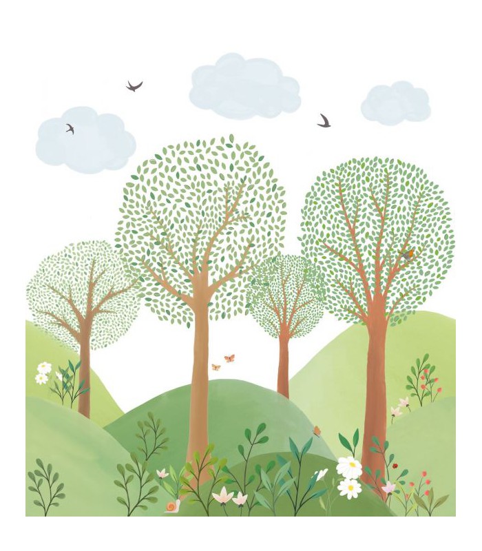 Panoramique LE MONDE DE LA FORET VERT M 250x280 - Collection LES MINIS MONDES - CASELIO - Réf. MNM105803201