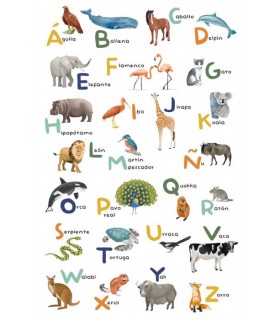 Panoramique APRENDEMOS EL ALFABETO MULTICOULEURS L 200x310 - Collection LES MINIS MONDES - CASELIO - Réf. MNM105863404