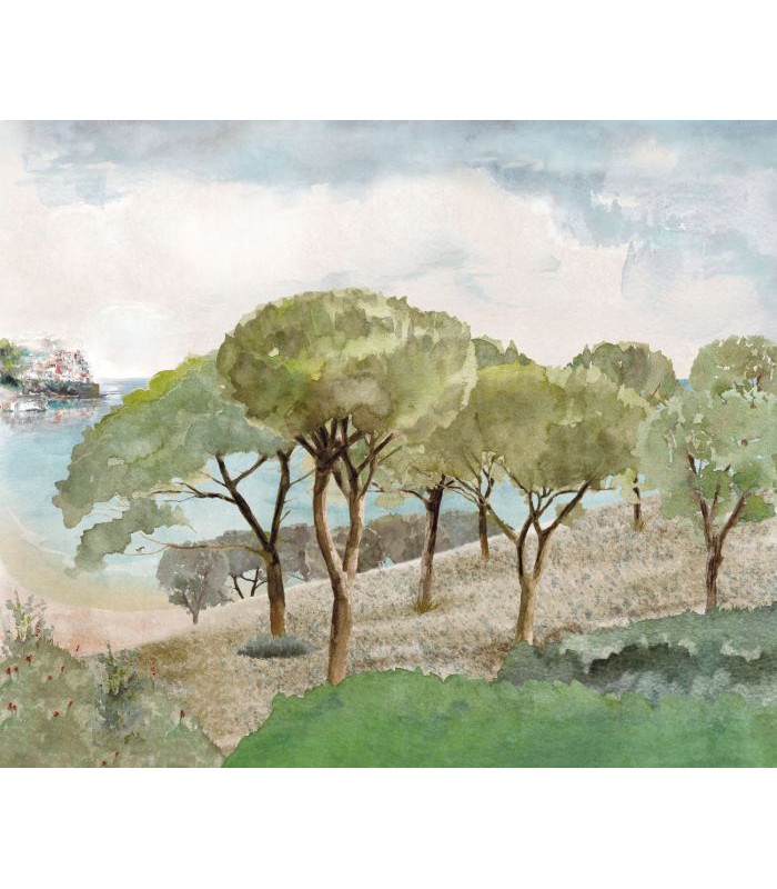 Panoramique SONG OF CRICKETS S VERT LICHEN 300x250 - Collection WONDERWALLS 2 - CASADECO - Réf. WDWD200007507