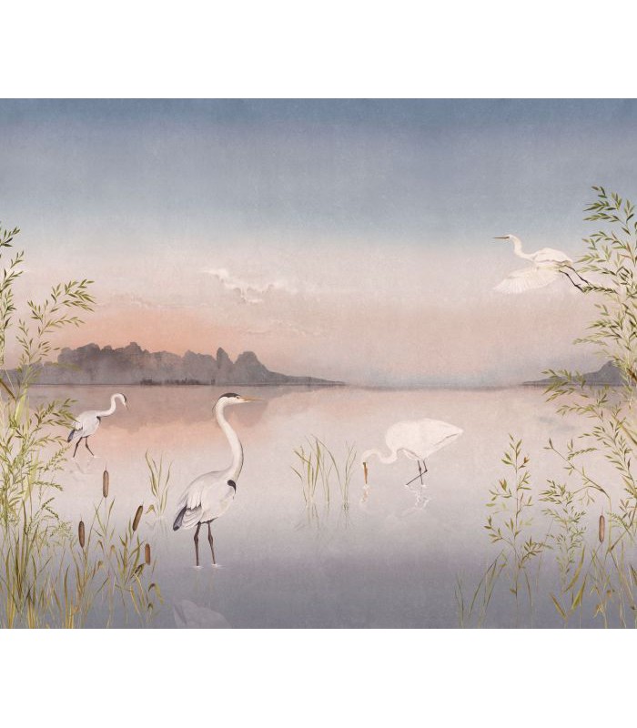 Panoramique MARAIS SAUVAGE S ROSE CREPUSCULE 300x250 - Collection WONDERWALLS 2 - CASADECO - Réf. WDWD200034307