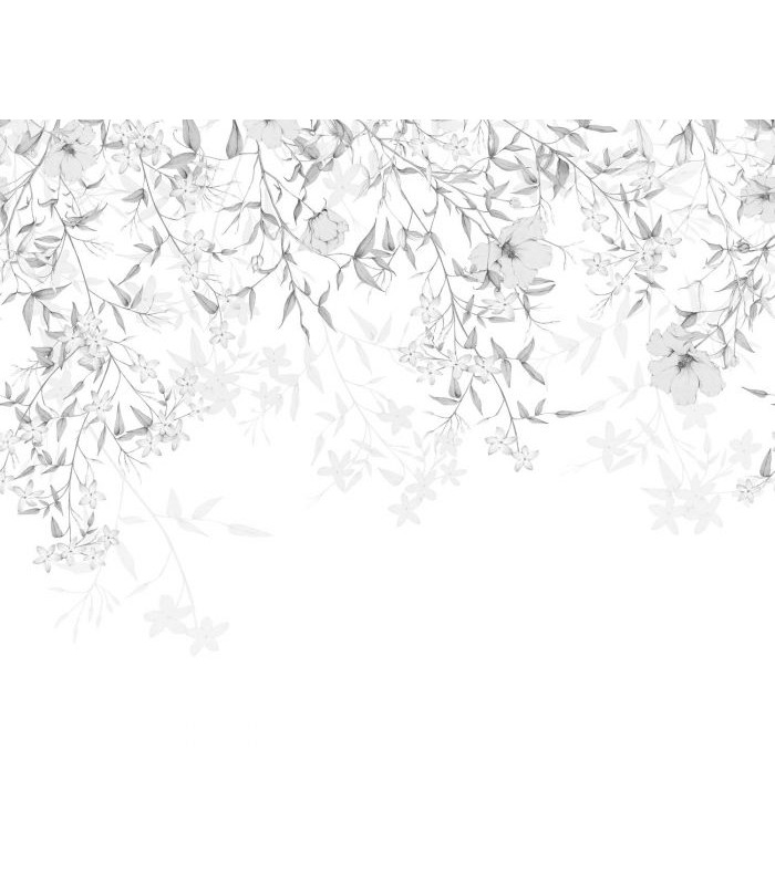 Panoramique FLORE ENCHANTEE S GRIS BRUME 300x250 - Collection WONDERWALLS 2 - CASADECO - Réf. WDWD200199407