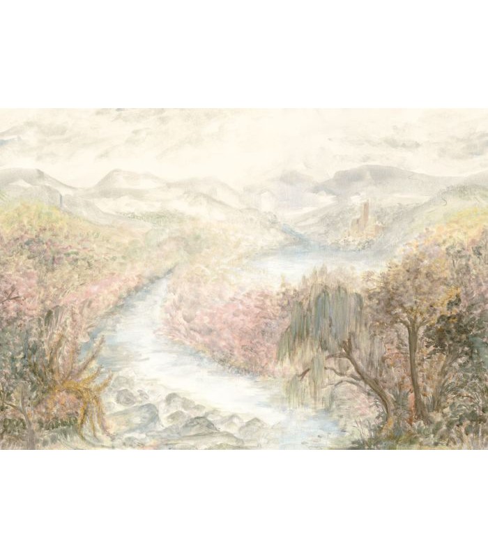 Panoramique RUISSEAU DE JOIE M ROSE NUDE 400x280 - Collection WONDERWALLS 2 - CASADECO - Réf. WDWD200124111