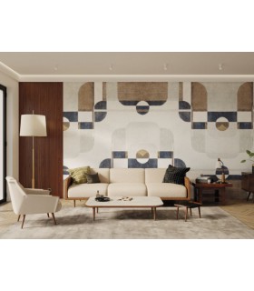 Panoramique CONRAD_S GRIS DUVET / ENCRE 424 x 250 - Collection CARNABY STREET  - CASADECO - Réf. CARN200586128