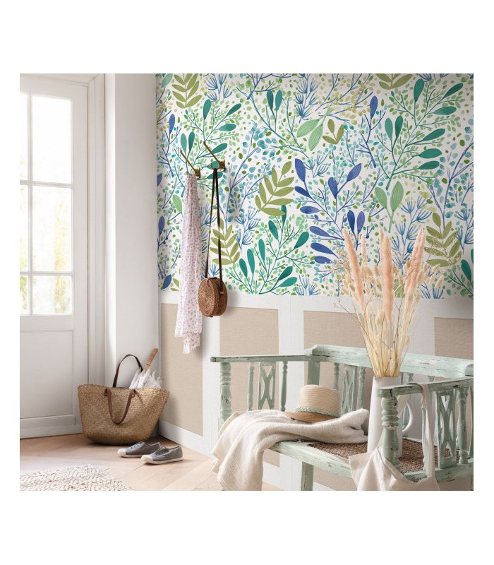 Panoramique SOUBASSEMENT JUTE S BLANC - Collection RELIEFS - CASELIO - Réf. RLF105220000