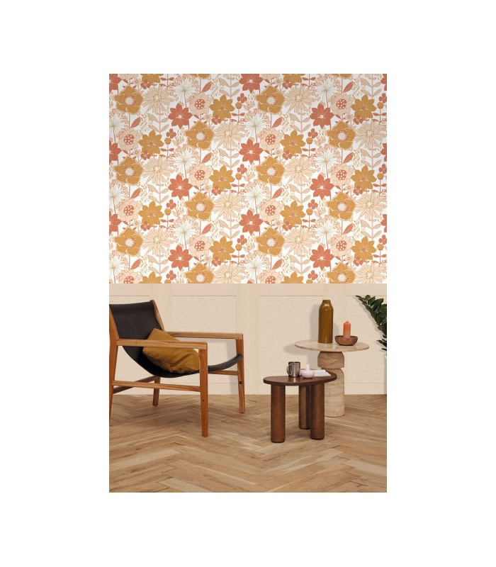 Panoramique SOUBASSEMENT JUTE S BEIGE - Collection RELIEFS - CASELIO - Réf. RLF105221010