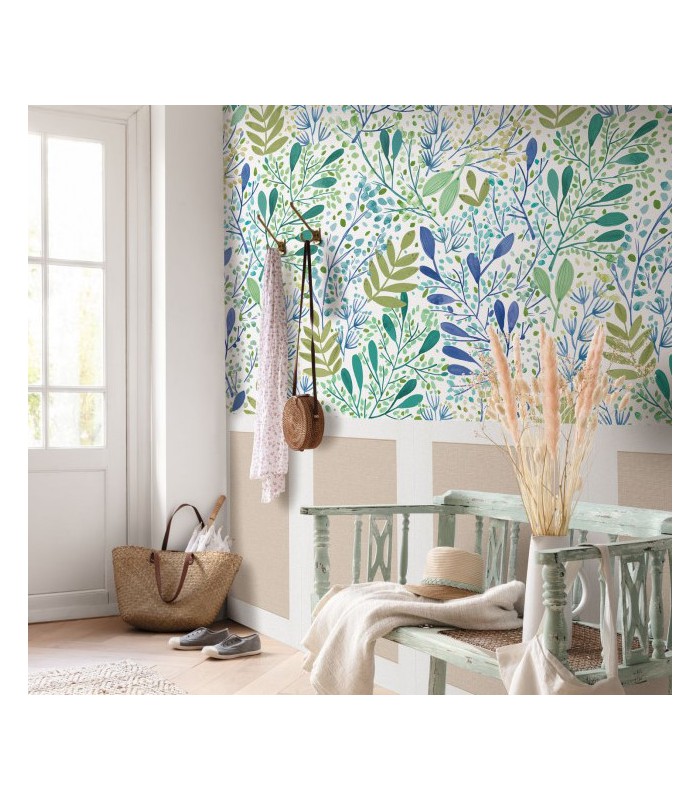 Panoramique SOUBASSEMENT JUTE M BLANC - Collection RELIEFS - CASELIO - Réf. RLF105230000