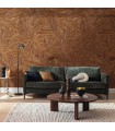 Panoramique WOOD LEAVES MARRON S 212 x 250 - Collection RELIEFS - CASELIO - Réf. RLF106172025