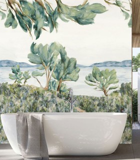 Papier Peint Panoramique Intissé Cap Fréhel Multicolore– Panoramas 2 de Casamance - réf. 75830406 - 280 x 300 CM