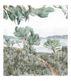 Papier Peint Panoramique Intissé Cap Fréhel Multicolore– Panoramas 2 de Casamance - réf. 75830406 - 280 x 300 CM