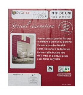 Novomur Toile de rénovation Intissé uni 150g 25m x 1m