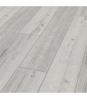 Kronotex Parquet Stratifié Robusto - Chêne Rip Blanc D3181 - 1375 x 188 x 12 mm