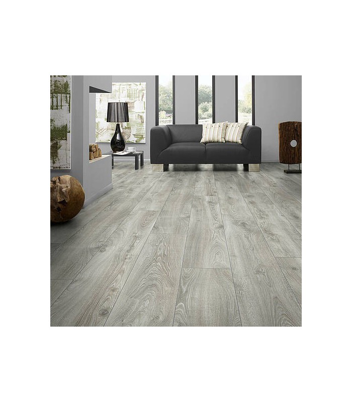 Kronotex Parquet Stratifié Mammut Plus - Chêne Highland Argent D4797 - 1845 x 244 x 10 mm